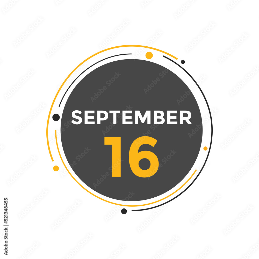 september 16 calendar reminder. 16th september daily calendar icon template. Vector illustration
september 16 calendar reminder. 16th september daily calendar icon template. Vector illustration