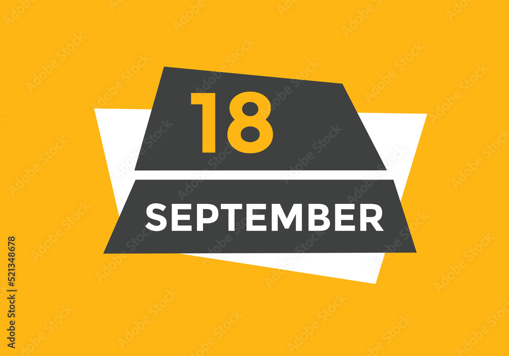 september 18 Calendar icon Design. Calendar Date 18th september. Calendar template
september 18 Calendar icon Design. Calendar Date 18th september. Calendar template
