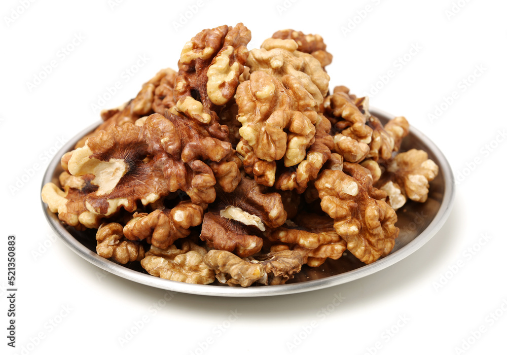 Walnut kernel isolated on white background Walnut kernel isolated on white background