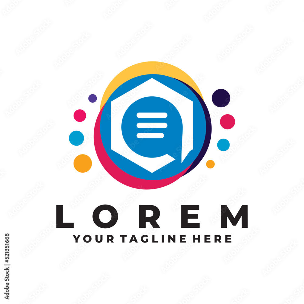 chatting logo vector design template chatting logo vector design template