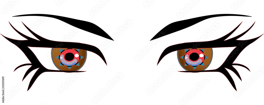 Colorful boho eyes collection isolated on white, modern design, Cartoon woman eyes and eyebrows with lashes. Isolated vector illustration. Can be used for T-shirt print, poster and cards. cartoon eye 