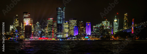 Photography Sydney city skyline at night