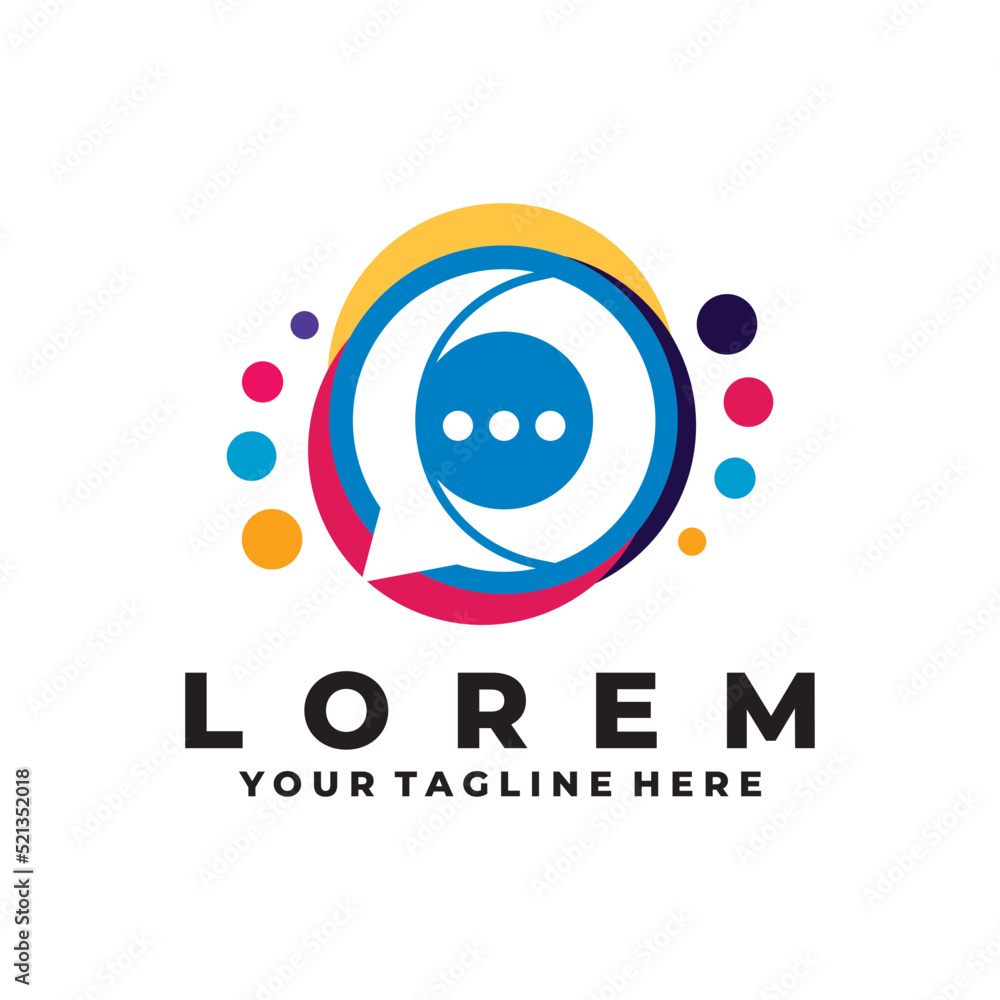 chatting logo vector design template chatting logo vector design template