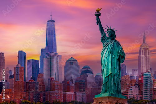 skyline cityscape  Landmarks of New York City  United States