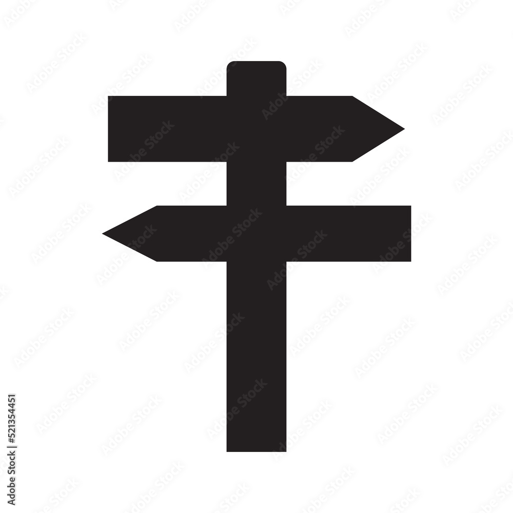signpost vector icon illustration sign signpost vector icon illustration sign