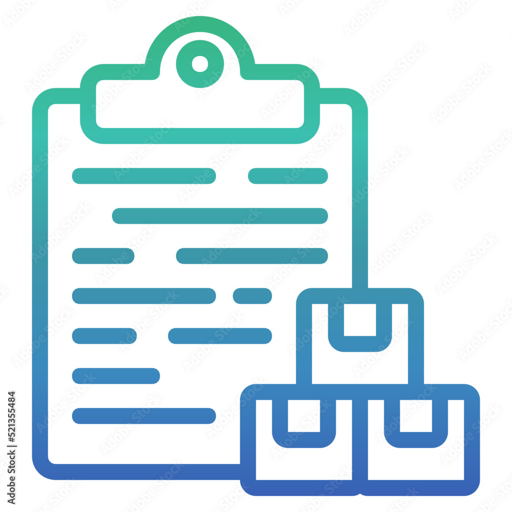 Inventory , Warehouse gradient icon. Inventory , Warehouse gradient icon.