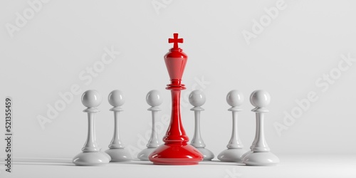 Chess king business concept, leader and success