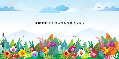 Flower colorfull background vector and illustration