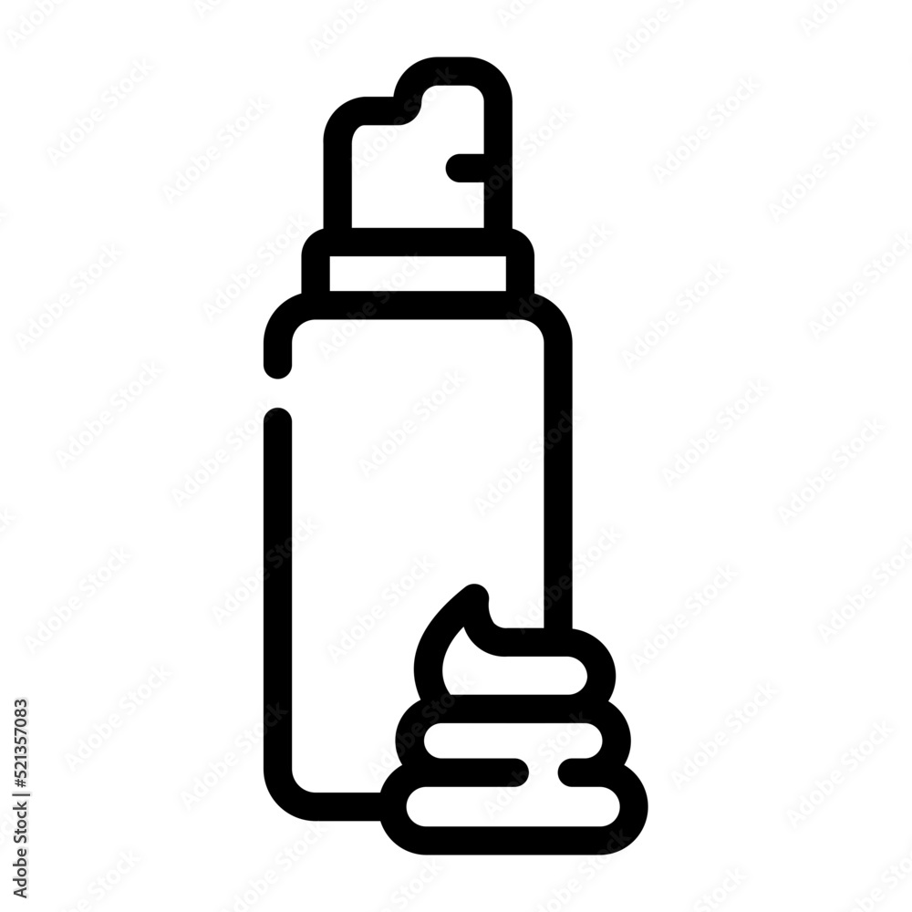 shaving foam line icon shaving foam line icon