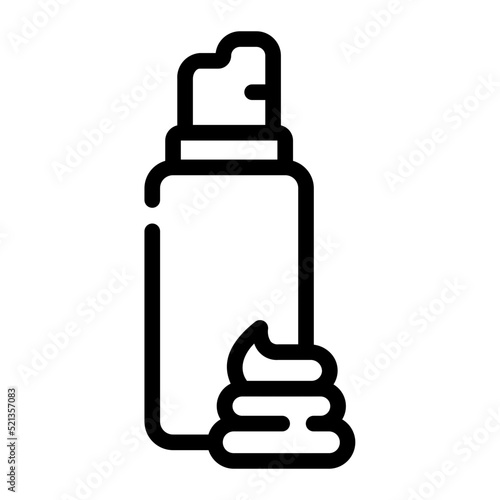shaving foam line icon