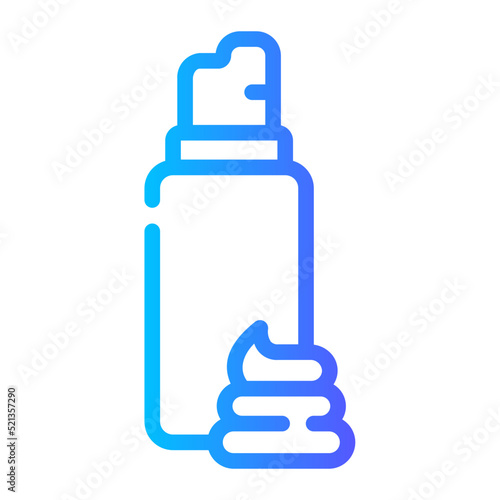 shaving foam gradient icon