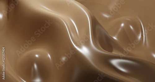 Fototapeta Naklejka Na Ścianę i Meble -  Splash of chocolate abstract background, isolated 3d rendering