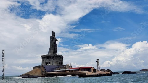 Famous landmark of Kanyakumari in the coast of India photo