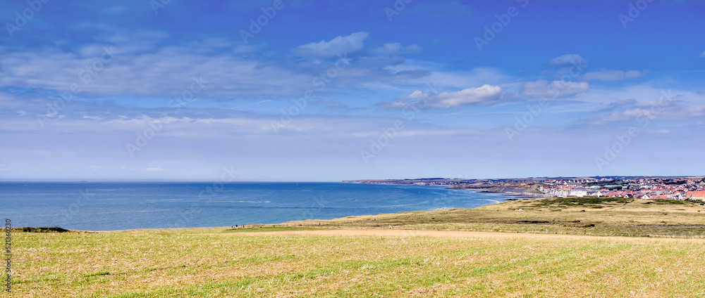 Landscape of the cote d'opal with the seaside resort of wimereux in the north west of France Landscape of the cote d'opal with the seaside resort of wimereux in the north west of France