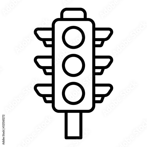 Traffic Lights Line Icon