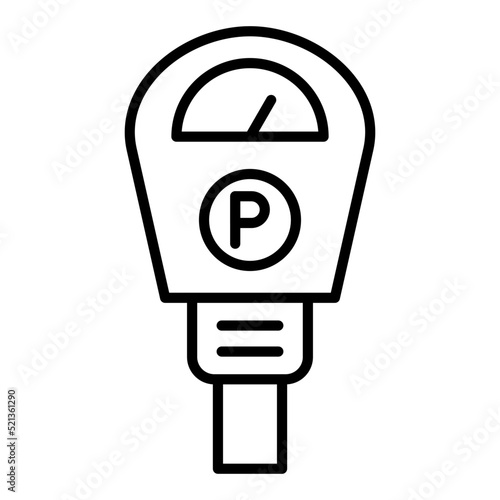 Parking Meter Line Icon