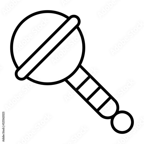 Rattle Line Icon