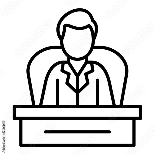CEO Line Icon