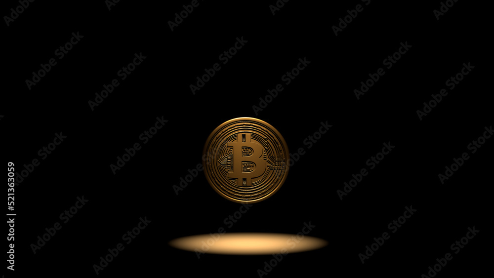 3D render crypto currency and bitcoin concept idea 3D render crypto currency and bitcoin concept idea
