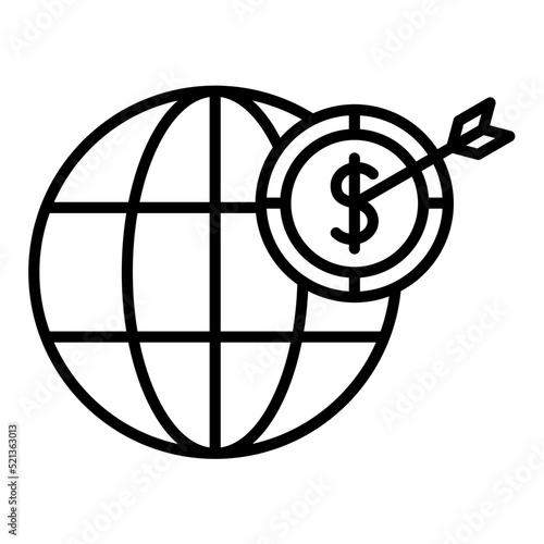 Global Target Line Icon