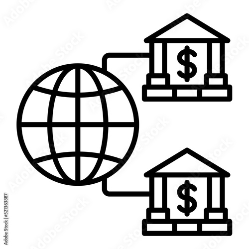 Internet Banking Line Icon