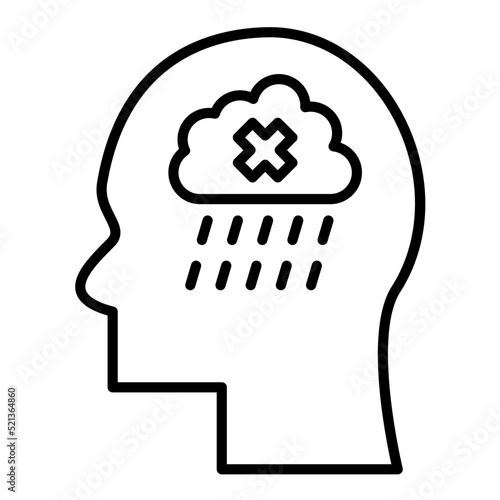 Apathy Line Icon