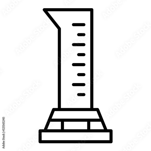 Graduated Cylinder Line Icon