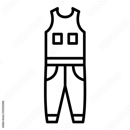 Coverall Clothes Line Icon