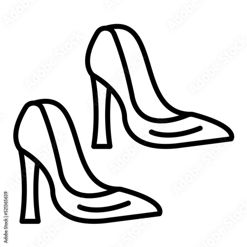 High Heel Line Icon