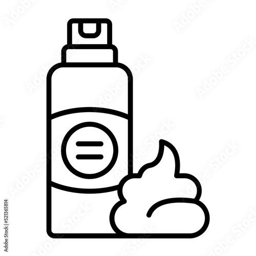 Barber Foam Line Icon