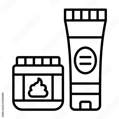 Hair Gel Line Icon