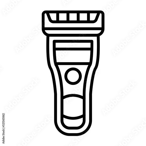 Electric Shaver Line Icon