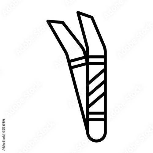 Tweezers Line Icon