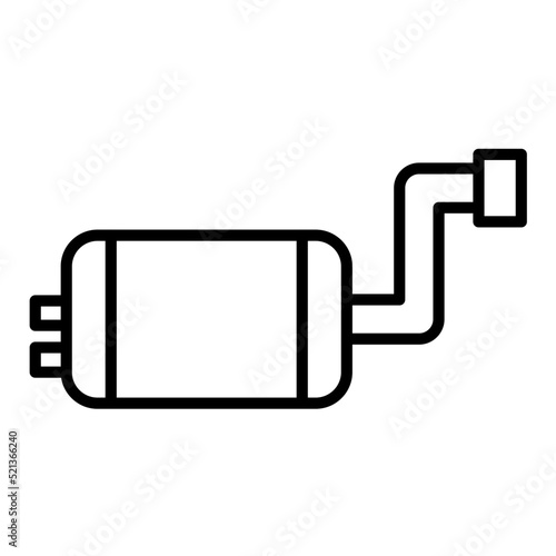 Exhaust Pipe Line Icon