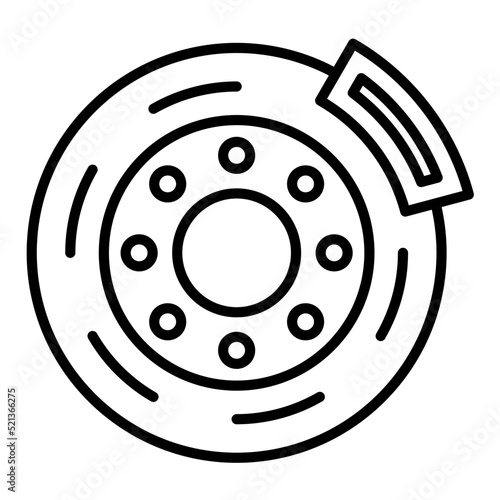 Brake Disc Line Icon