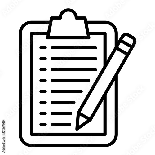Taking Notes Line Icon
