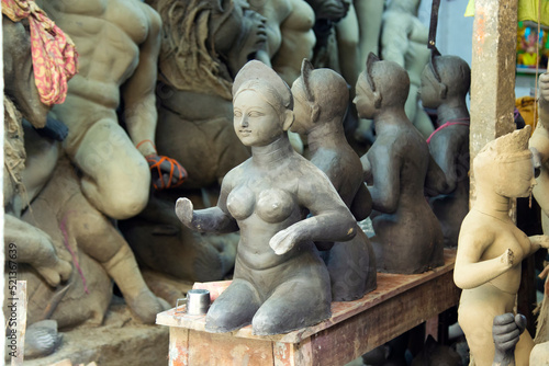 in Kumartuli of Kolkata, West Bengal, India, all artist started making statue of god and goddess.