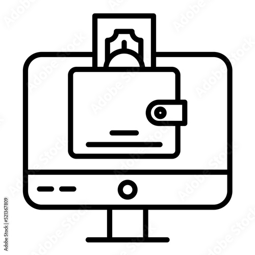 Digital Wallet Line Icon