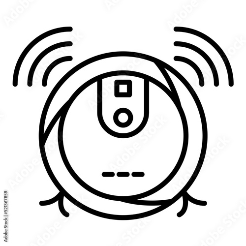 Robot Vaccum Line Icon