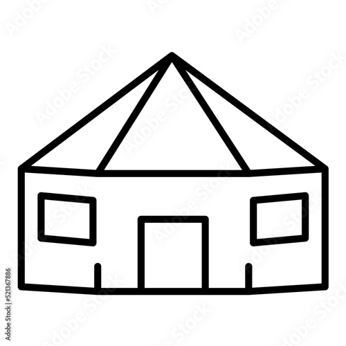 Yurt Line Icon