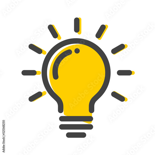 idea light bulb icon vector illustration logo clipart