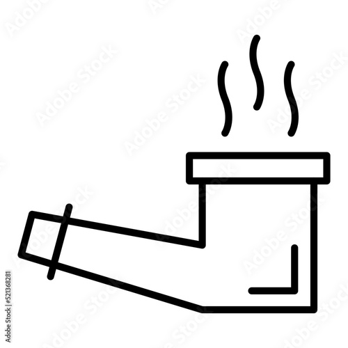 Smoking Pipe Line Icon