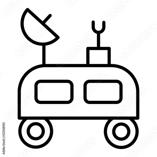 Mars Rover Line Icon