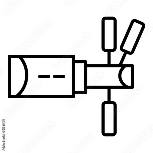 Hubble Telescope Line Icon