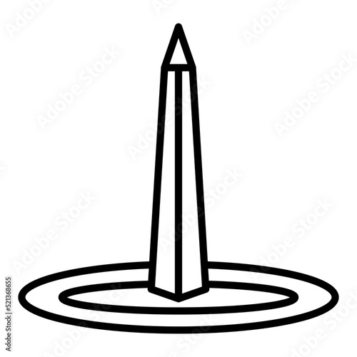 Obelisk Of Buenos Aires Line Icon