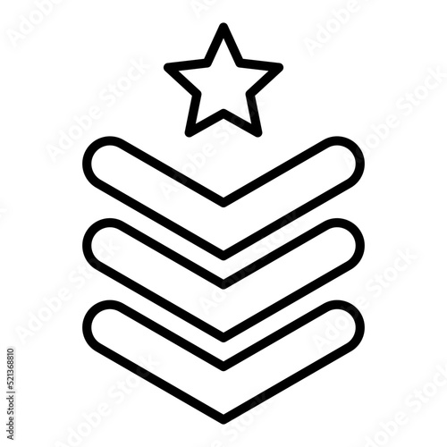 Army Chevron Line Icon