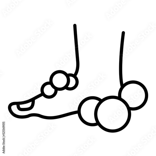 Washing Foot Line Icon