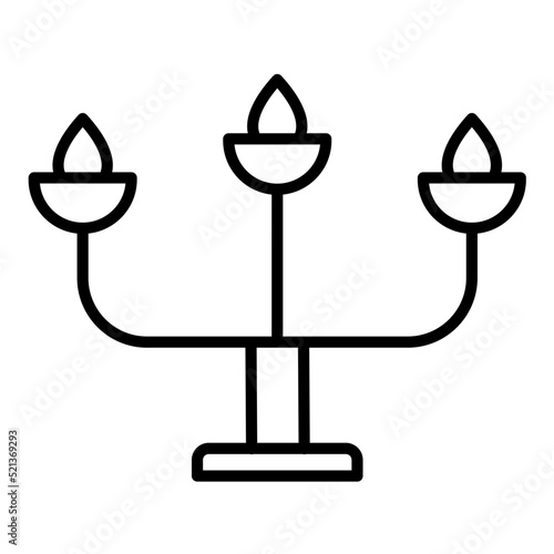 Candelabra Line Icon
