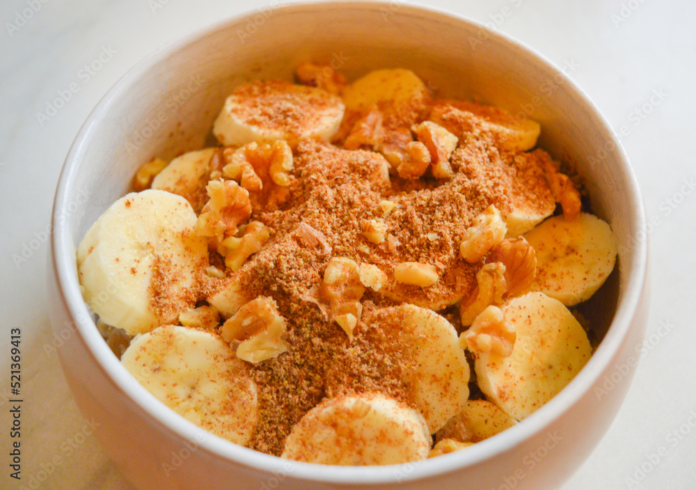 An oat cereal with nuts and banana. Good for any project. An oat cereal with nuts and banana. Good for any project.