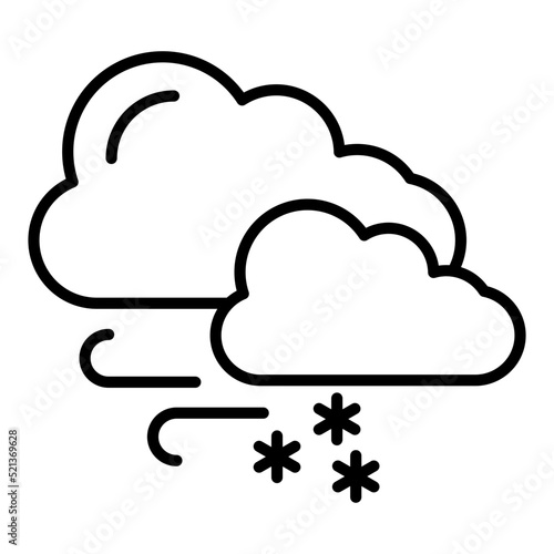 Blizzard Line Icon